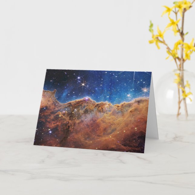 Carte Falaises cosmiques Carina Nebula Space Webb Telesc (Fleur jaune)