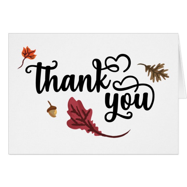 Carte FallThank You (Devant Horizontal)