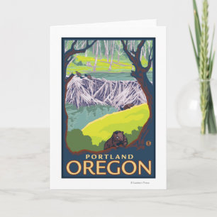 Carte Famille de castor - Portland, Orégon