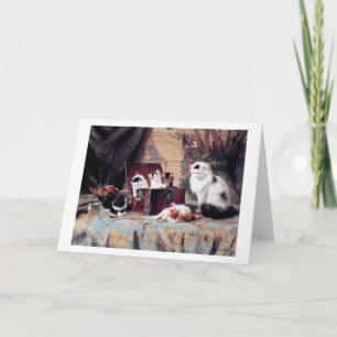 Carte Famille de chats, Henriette Ronner-Knip