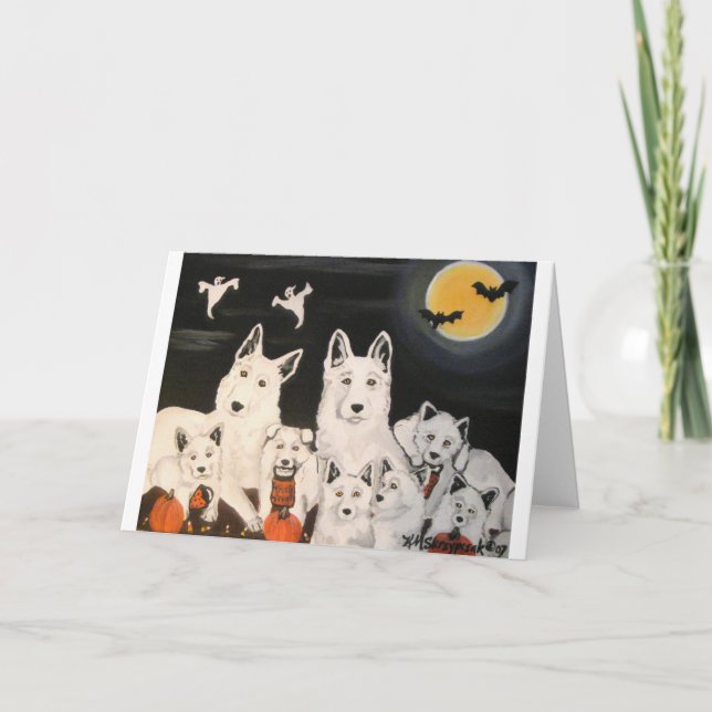 Carte Famille de chien de Halloween (Devant)
