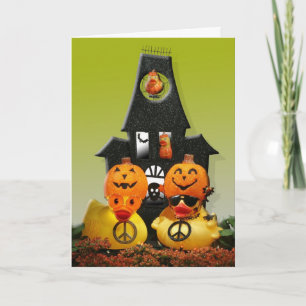 Carte Famille de pompons ("Trick or Peace !")