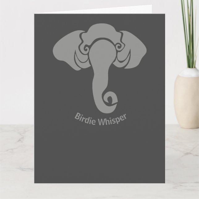 Carte Famille d'éléphants gris GOP Républicain (Devant)