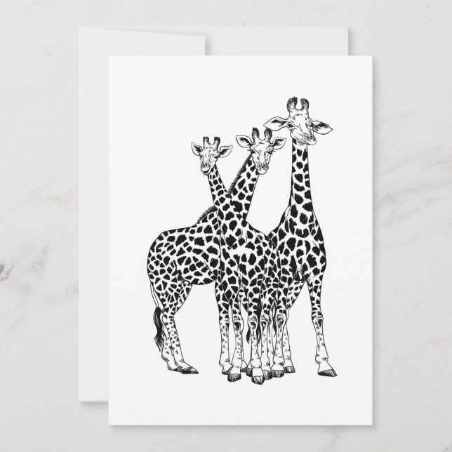 Carte Famille Giraffe (Devant)