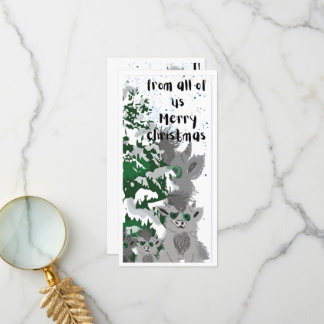 Carte famille Monster de Noël Appartement