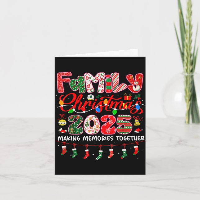 Carte Family Christmas 2025 For Family Matching Pajamas  (Devant)