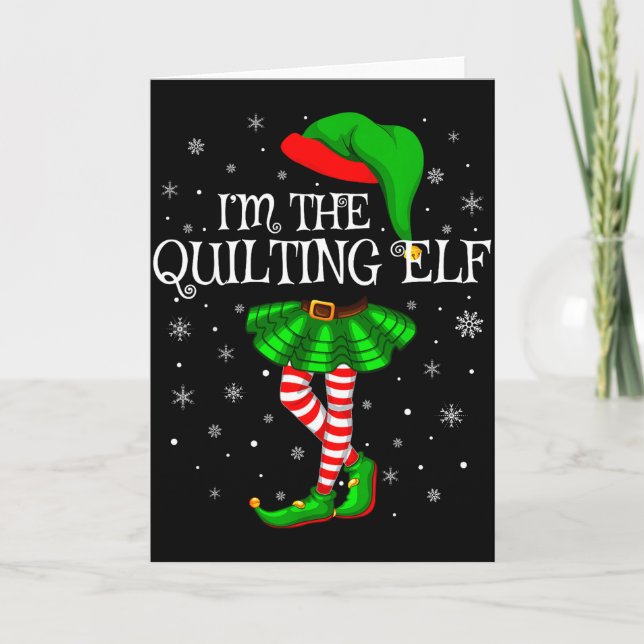 Carte Family Matching Women Girls I'm The Quilting Elf C (Devant)