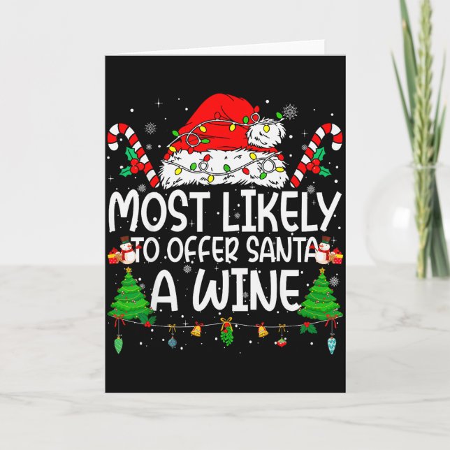Carte Family Matching Xmas Most Likely To Offer Santa A  (Devant)