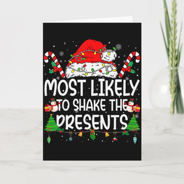 Carte Family Matching Xmas Most Likely To Shake The  (Devant)