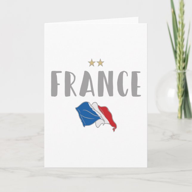 Carte Fan de football France Chemise Française (Devant)