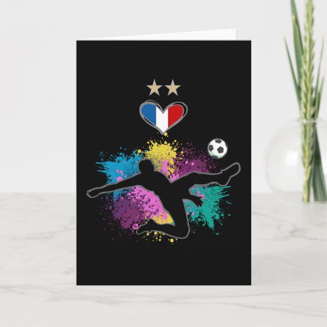 Carte Fan France de football maillot de football avec éj (Devant)