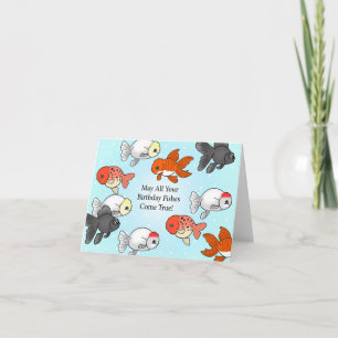 Carte Fancy Goldfish mignon poisson rouge rancho poisson