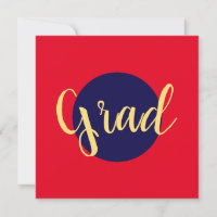 Fancy "Grad" Texte Marine Bleu Rouge Arrière - pla