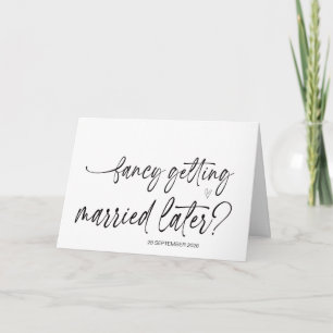 Carte Fancy Se Marier Plus tard Mariage Mariée à la sall