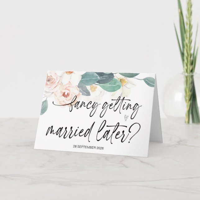 Carte Fancy Se Marier Plus tard Mariage Mariée à la sall (Devant)