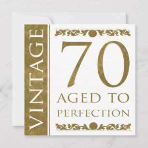 Carte Fancy Vintage 70e anniversaire