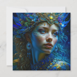 Carte Fantaisie éthérée Art Princesse Guerrière Mystique