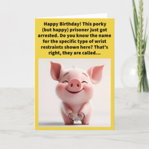Carte Fantastique Pun Ham Cuffs Joyeux anniversaire
