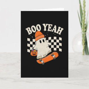 Carte Fantôme de skateboard Boo Yeah drôle d'Halloween