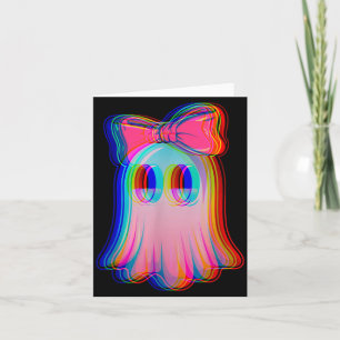 Carte Fantôme drôle Tripant Vaporwave Halloween Techno R