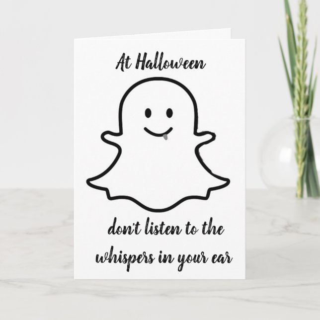 CARTE **FANTÔME FLIRTEUR À HALLOWEEN** (Devant)