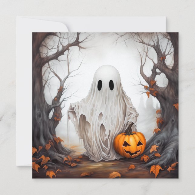 Carte fantôme Halloween (Devant)
