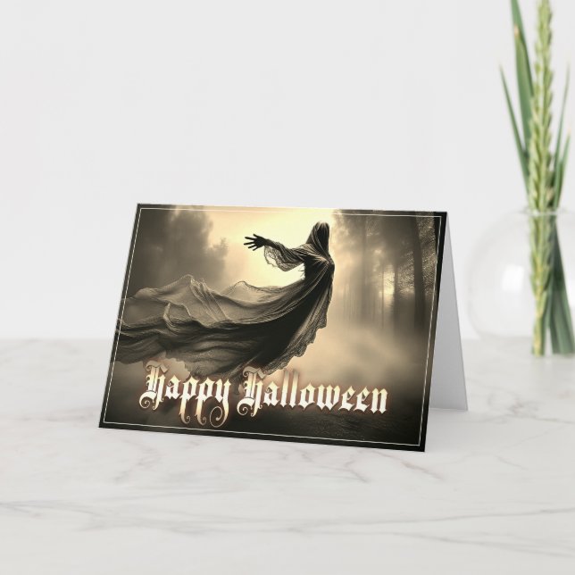 Carte Fantôme noir féminin dans Hellscape - Halloween (Devant)
