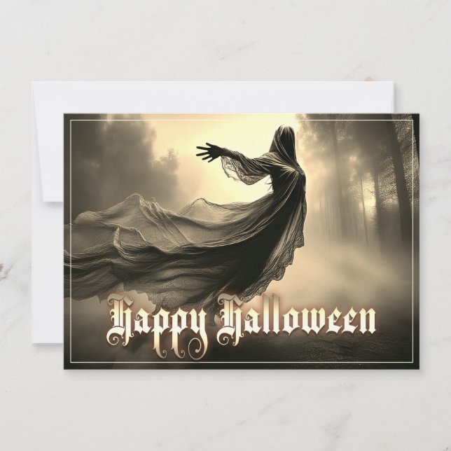 Carte Fantôme noir féminin dans Hellscape - Halloween (Devant)
