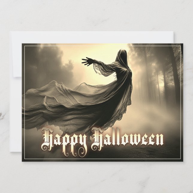 Carte Fantôme noir féminin dans Hellscape - Halloween (Devant)