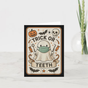 Carte Fantôme Ou Dents Dental Tarot Halloween D