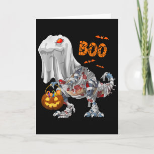 Carte Fantôme Zombie Momie Dinosaur Drôle Boo Halloween 
