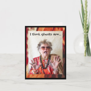 Carte Fantômes d'Halloween humoristiques et draps