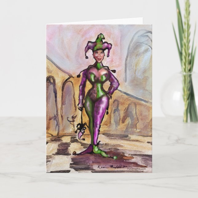 Carte Farceur de mardi gras (Devant)