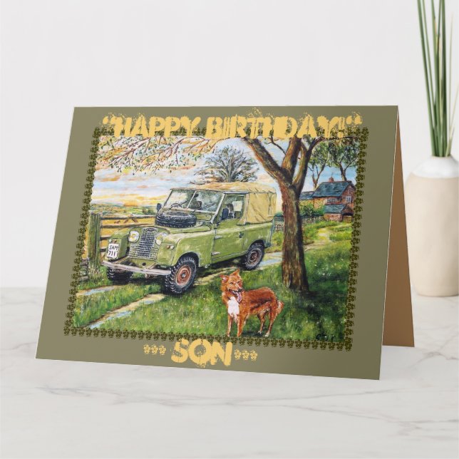 Carte "FARM"~Carte Anniversaire Pour Fils (Devant)