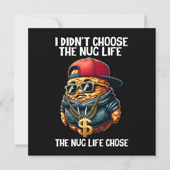 Carte Fast Food Nugget Je n'ai pas choisi la vie Nug (Devant)