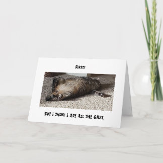 Carte Fat chat a mangé le gâteau d'anniversaire !