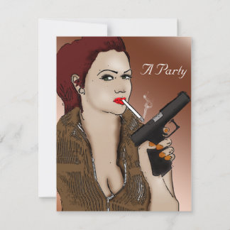 Carte Fatale féminine - Fumer et armes à feu