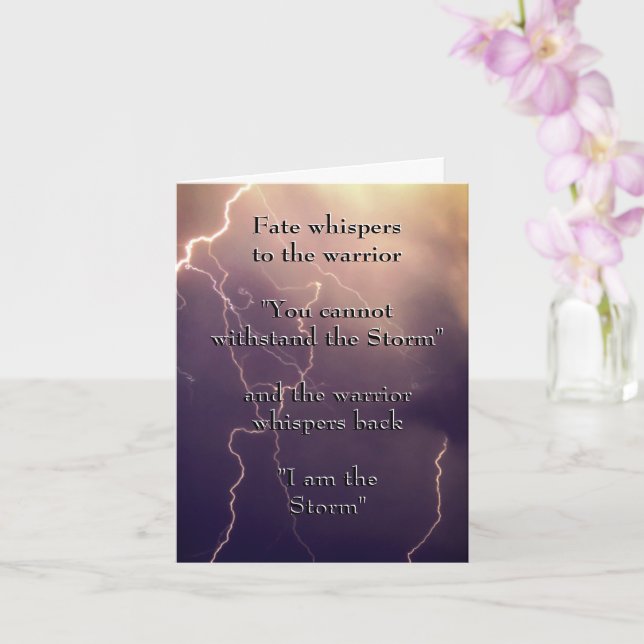 Carte Fate Whispers to the Warrior Greeting Card (Orchidée)