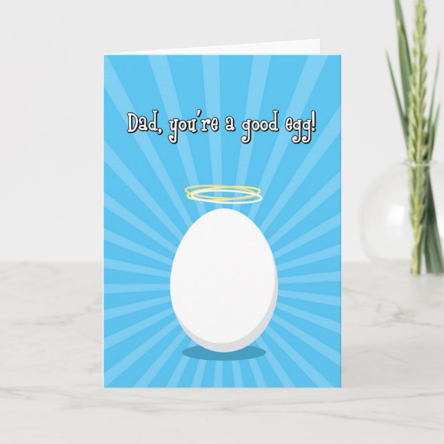 Carte Father's Day, Papa, You're a good egg card (Devant)