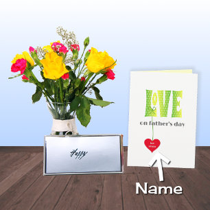 Carte Fathers Day Personalized name LOVE card
