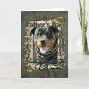Carte Fathers Day - Stone Paws - Rottweiler - SambaParTi