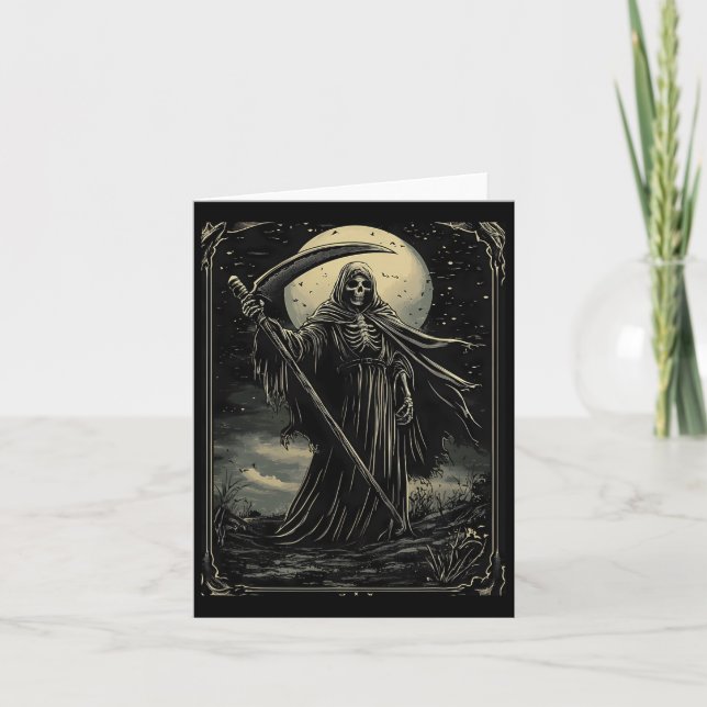 Carte Faucheur gothique goth Halloween  (Devant)