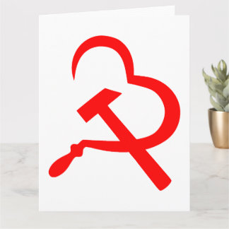 Carte Faucille Et Marteau, Coeur, Amour, Communisme