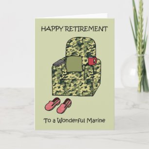 Carte Fauteuil de dessin animé pour retraite heureuse de