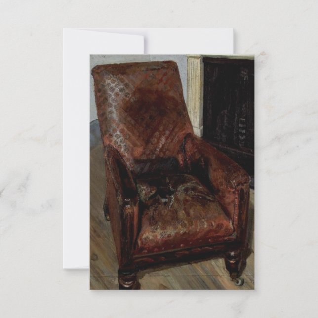 Carte Fauteuil près de la cheminée (par Lucian Freud) (Devant)