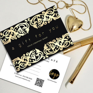 Carte Faux Gold Frame Sparkings sur le certificat cadeau