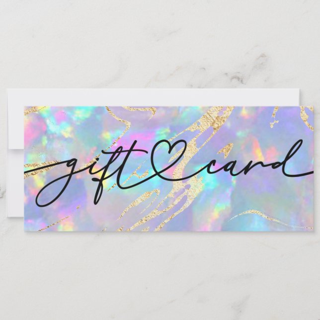 Carte faux holographique opal arrière - plan certificat  (Devant)