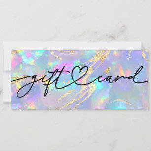 Carte faux holographique opal arrière - plan certificat