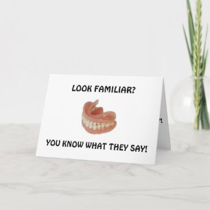 CARTE FAUX HUMOUR D'AIDE AUX DENTS ET À L'AUDIENCE