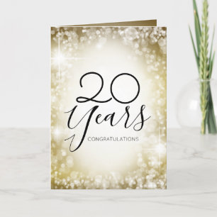 Carte Faux or étincelle de l'anniversaire de l'employé u